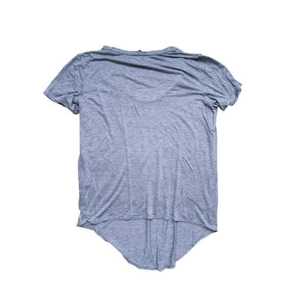 Helmut Lang Grey Modal Jersey Scoop T-Shirt Large Quiet Luxury Minimalist Layer - Picture 2 of 5